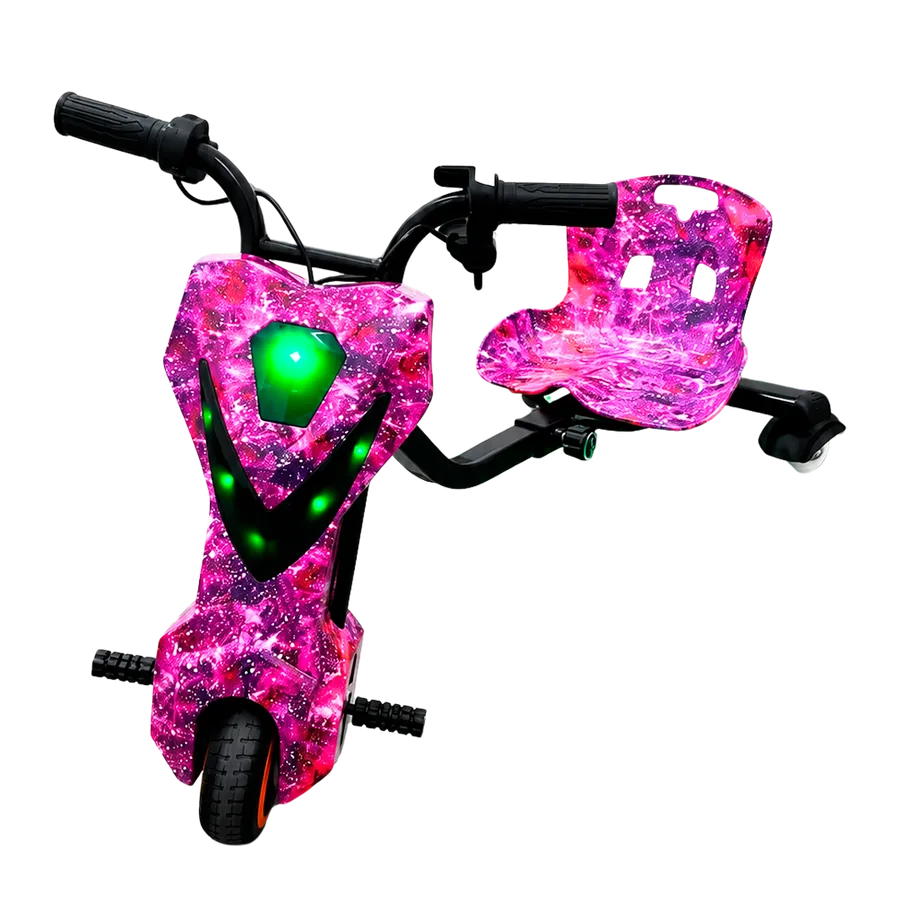 Triciclo Elétrico Drift Galáxia Rosa